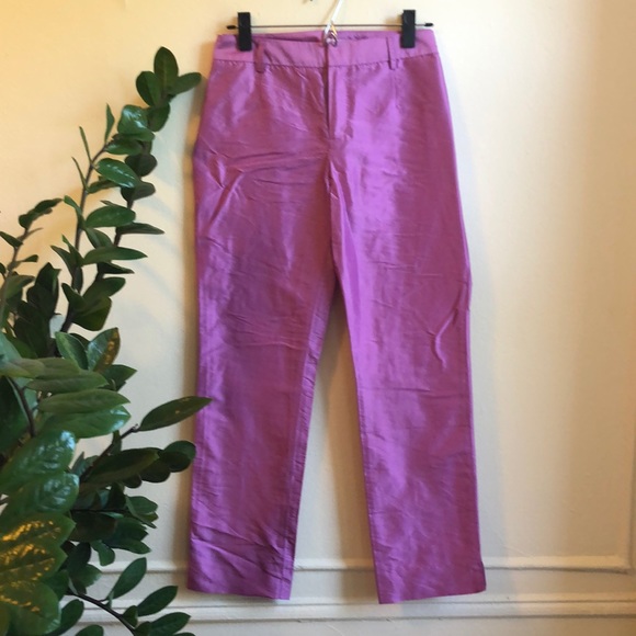 🆕 Pink Silk Calypso Capri Pants. NWT. Size 4. - Picture 1 of 8